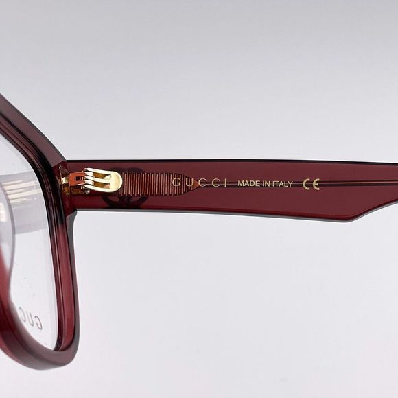 Gucci GG0958O 006 Eyeglasses Burgundy Square Unisex - Picture 5 of 10
